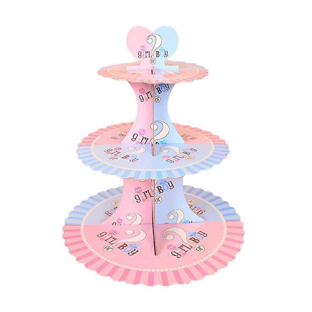Creative Three-Tier Cake Rack Multi-Layer Dessert Display for 2Pcs Party