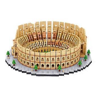 NYHED World Architecture Mini Blokke LEZI Roman Colosseum Model Diamond Building Bricks Pædagogisk legetøj Kids Gave 8191|Blokke|   -