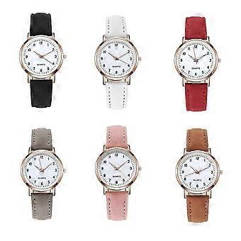 Dam Armbandsur Klocka Kvarts Analog Kvinnor Lderarmband Modeklocka, 100% Ny