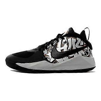 Nike Team Hustle D 9 Rutschfeste, dämpfende und abriebfeste Basketballschuhe mit mittelhohem Schaft, Schwarz/Weiß, Unisex, CQ3705-001