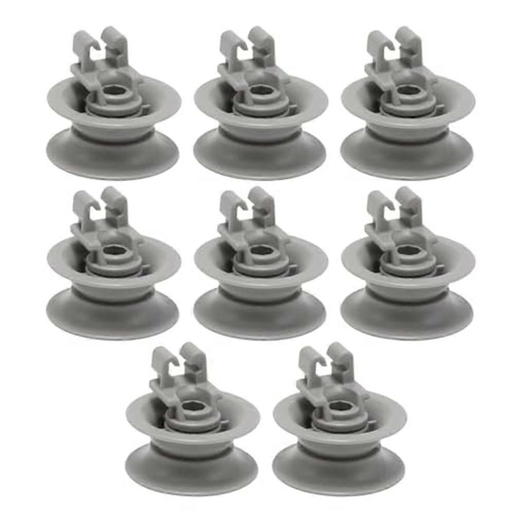 8Pcs Dishwasher Upper Wheel Assembly 611475 Replacement for Bosch Dishrack Upper Rack Wheel Replace