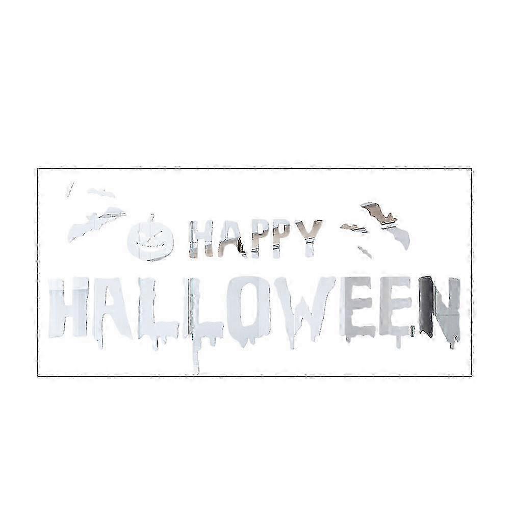 Silver Halloween Mirror Sticker 75x35cm