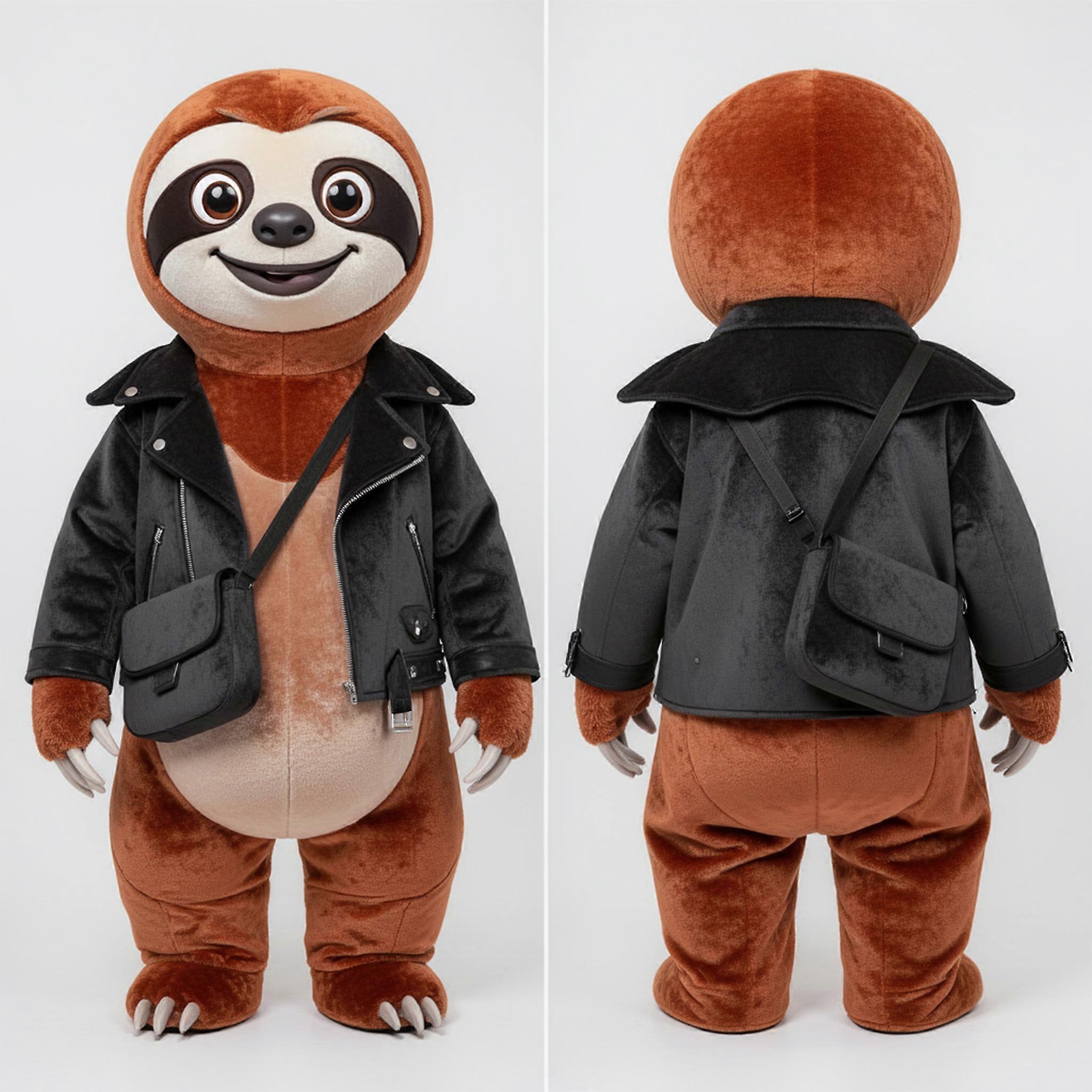 MASTICOT Terracotta Cartoon Sloth Mascot