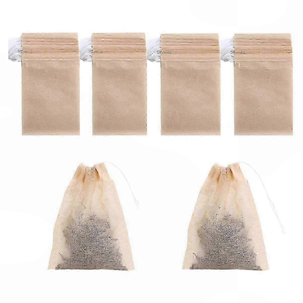 Tea Filter Bags, Unbleached Disposable, 400 Pack Bulk Supply