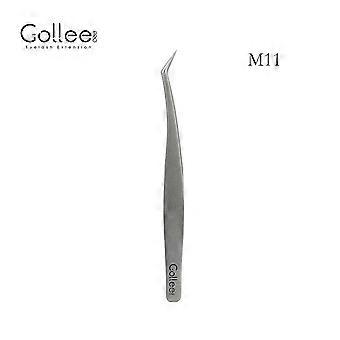 Gollee Lash Extension Tweezer High Precision Divide Volume False Eyelash Tweezer Anti-static Stainless Steel Makeup Accurate Tip