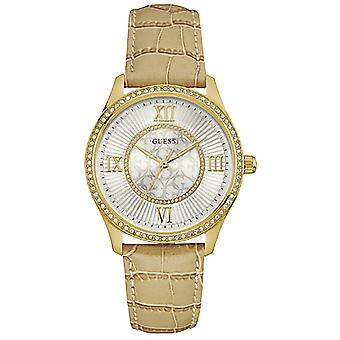 Guess Broadway Quartz analoge vrouw horloge met Cowskin armband W0768L2