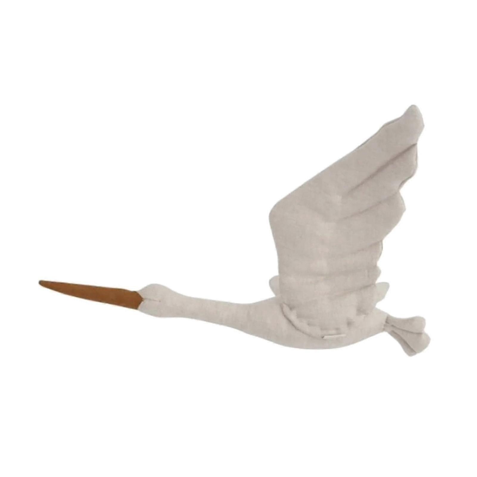 Swan Hanging Decor 65cm Soft Flax