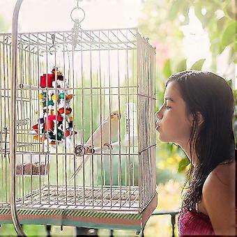 Natuurlijk houten kauwspeeltje voor vogels, duurzaam.