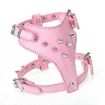 Spiked Studded Leather Puppy Dog Harness Vest For Small Breeds