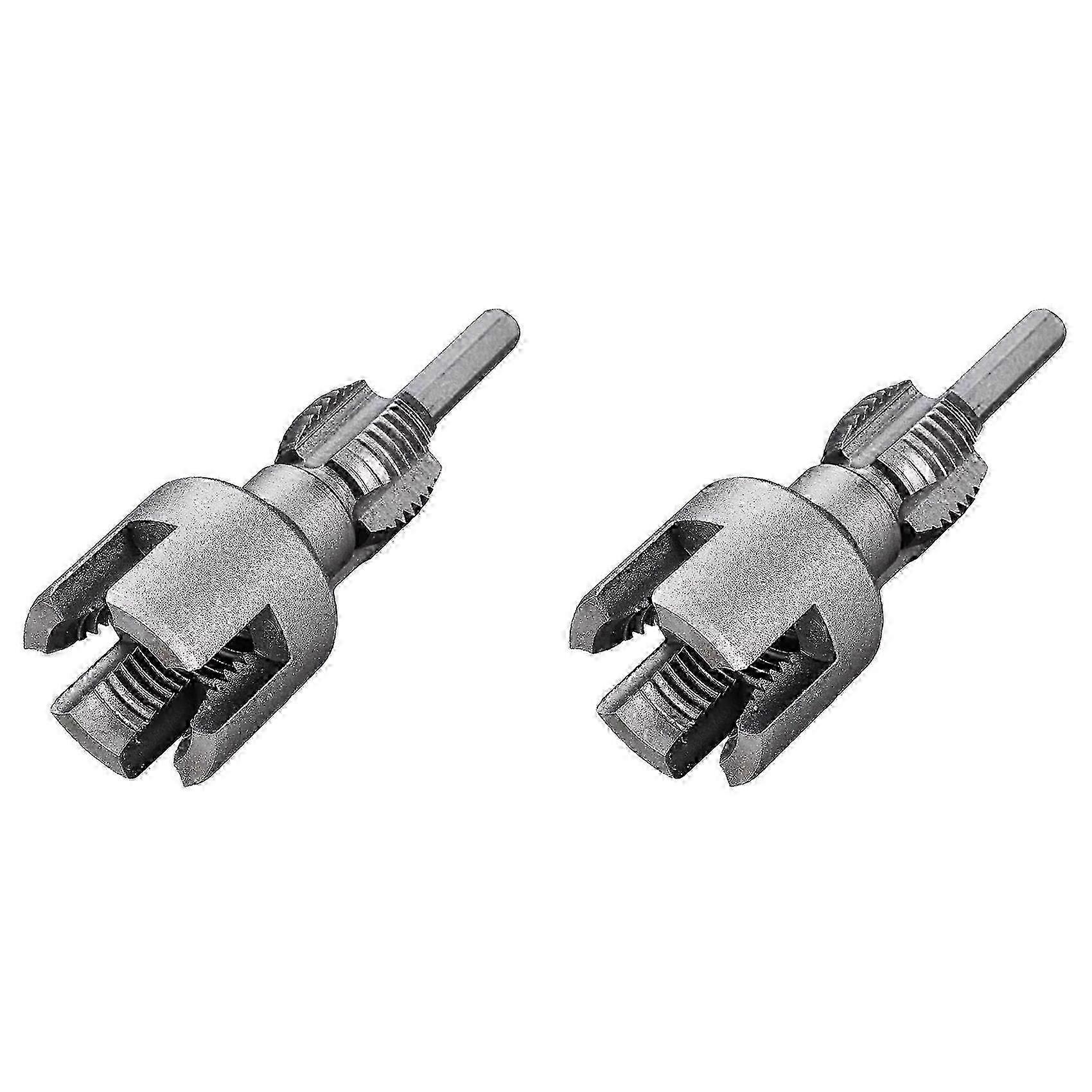2X Integrated Internal & External Pipe Threading Tool, Electric Drill Compatible Pvc Pipe Threader Kit, 1/2inch