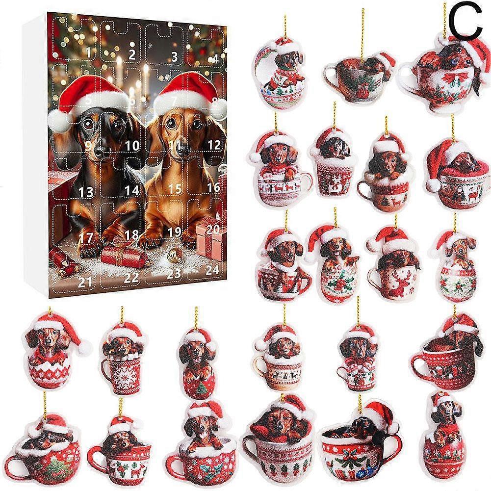 Dachshund-Themed Christmas Countdown Box