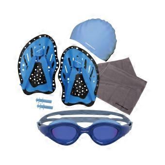 Ultimate All-in-One Adult Blue Swim Pack with Adjustable Strap and Anti-Fog Lens