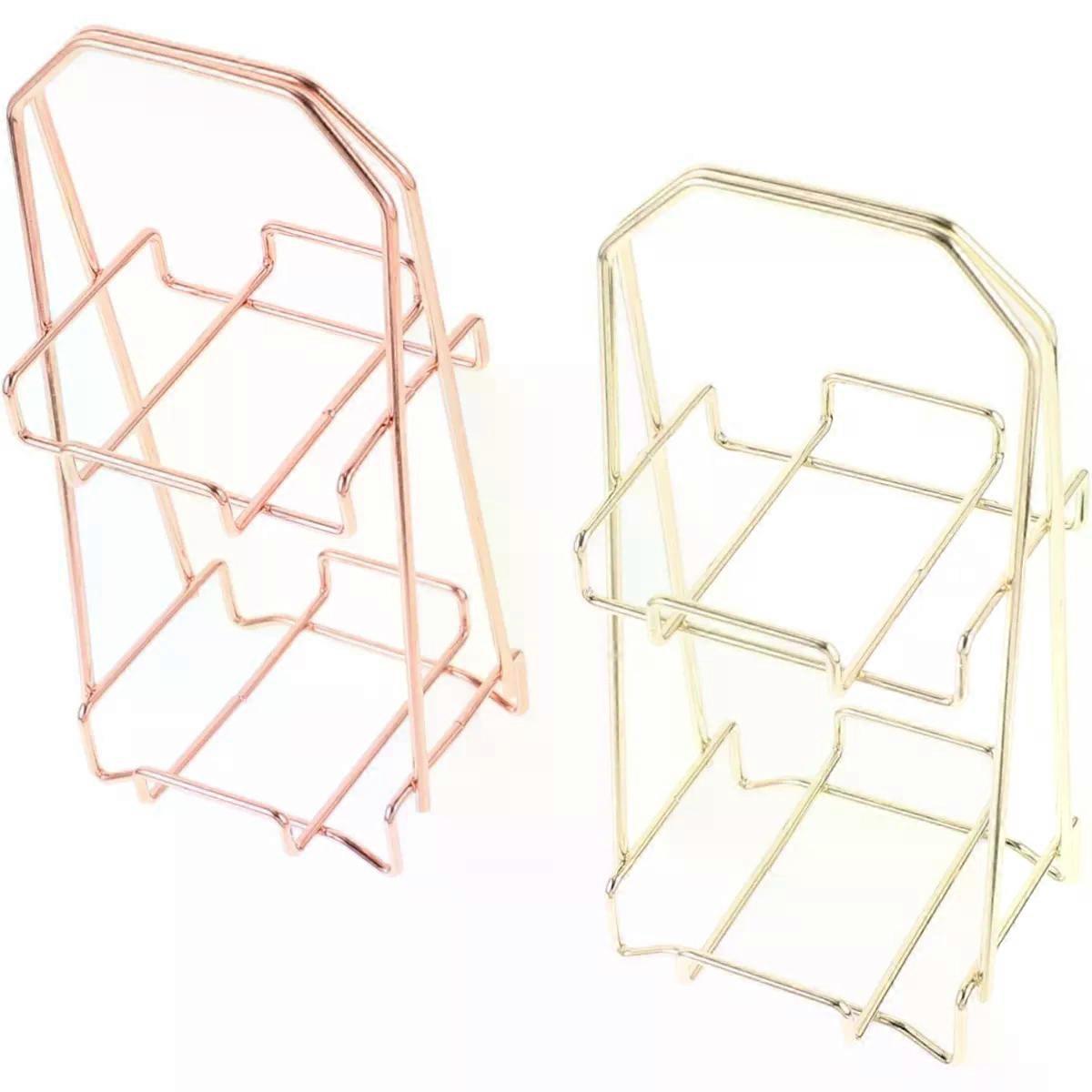 Makeup Egg Rack, Double Layer Steel Drying Holder, 2 Pack