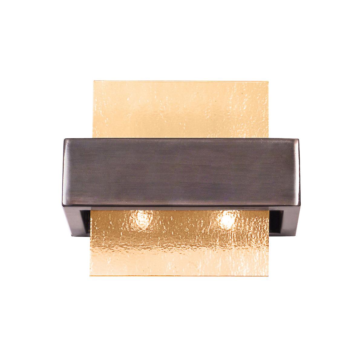 Kolarz Rettangolo Wall Lamp 2 Light Brunito Brushed