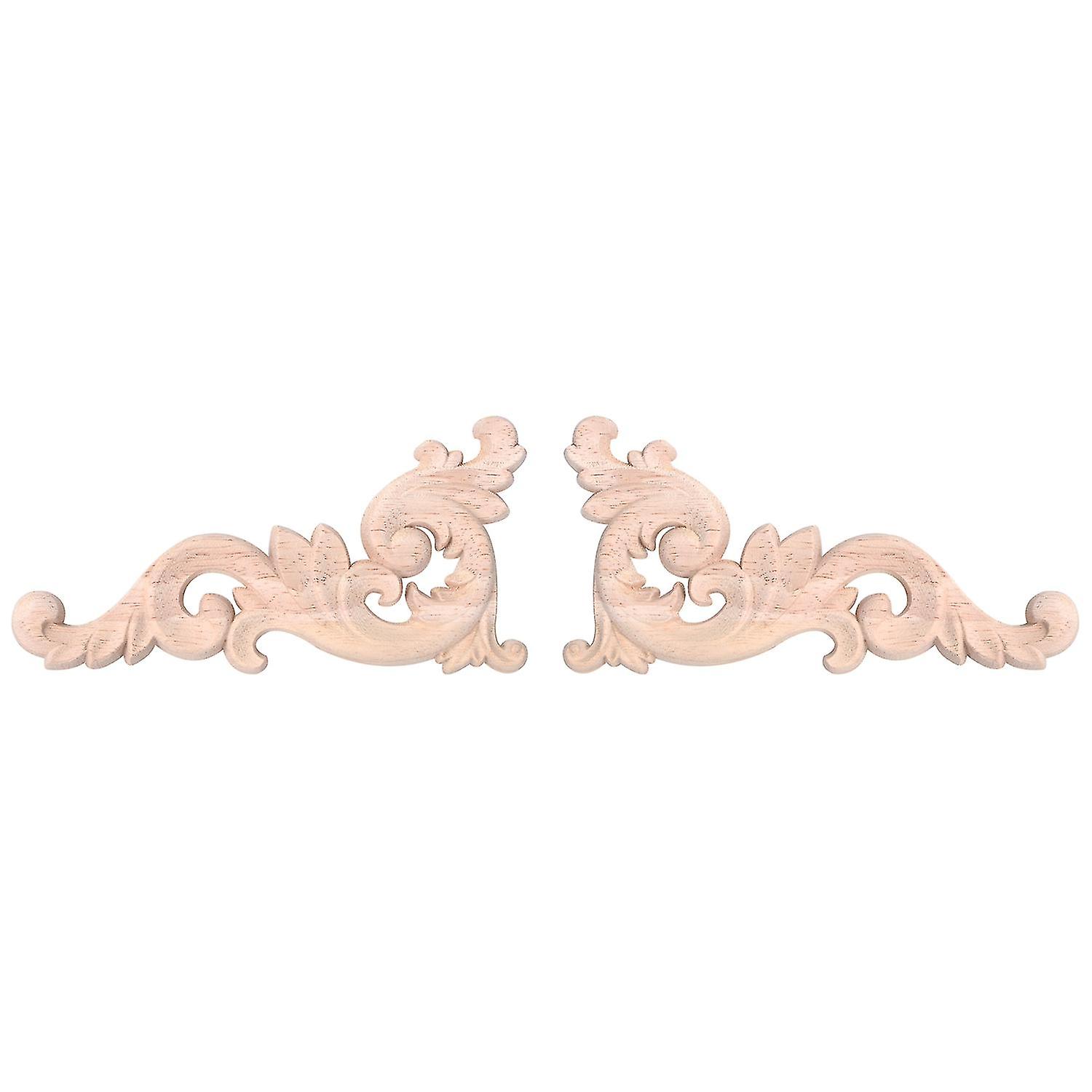 2pcs Carved Er Onlay Uned Applique Frame Door Rs Decal 15*8*0.8cm