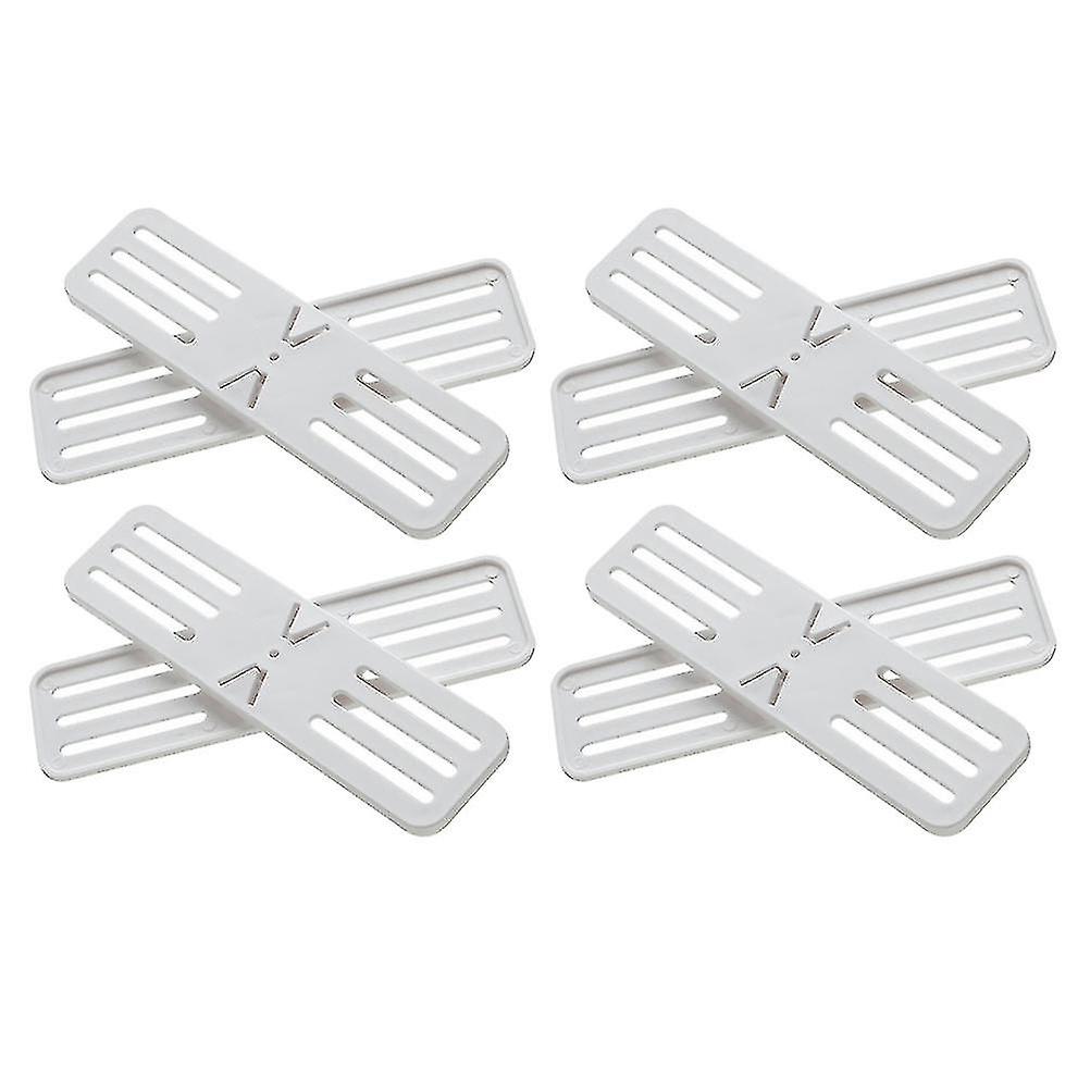 4 Set Traceless Punch Fixing Apparatus Versatile Cable Patch Panel Holder Patch Board Rack Hanging Socket Organizer (white)