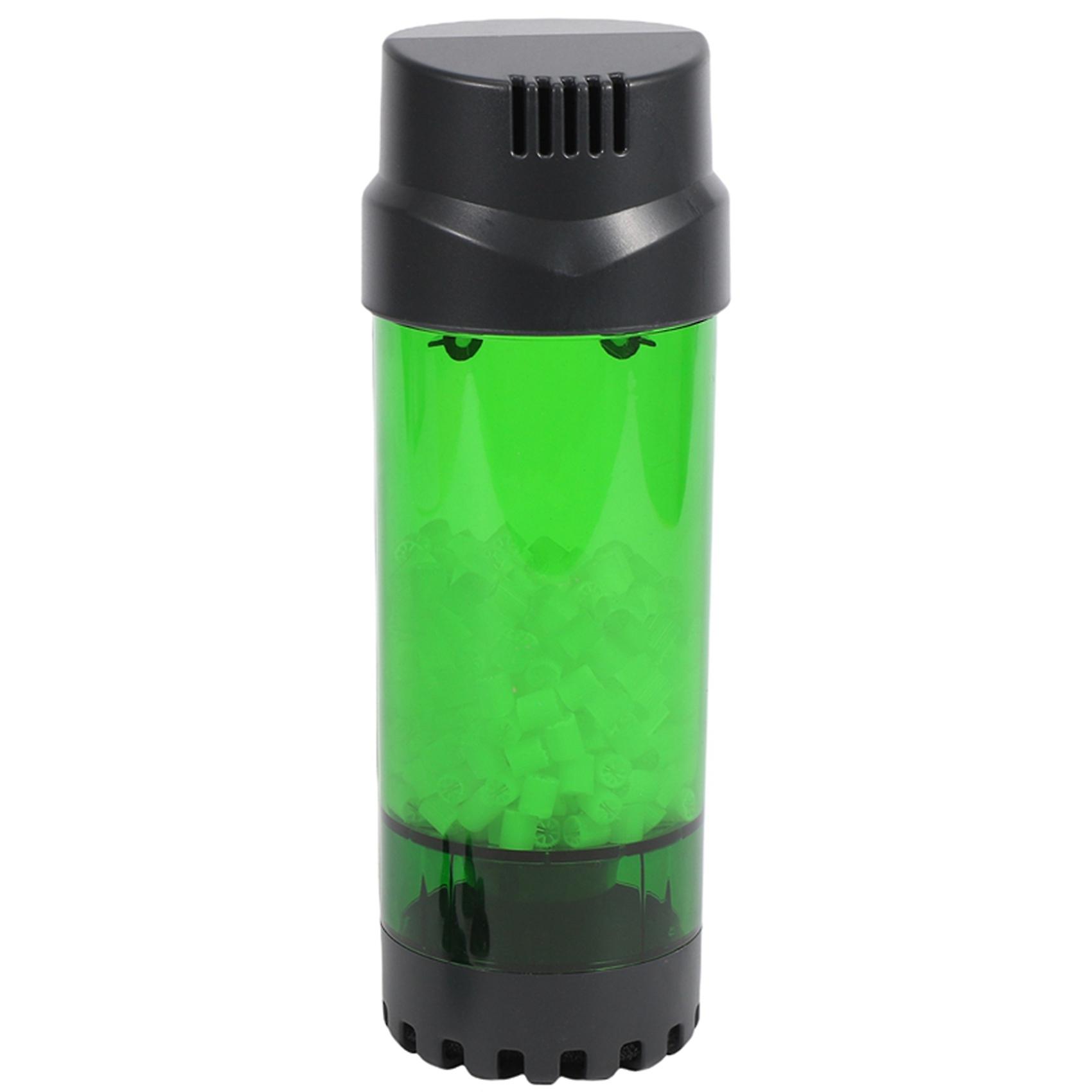 Aquarium Fish Tank Fluidized Moving Bed Filter Bubble Bio Media Filter with Stone and Sponge Filter