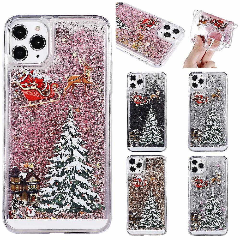 Étui de téléphone portable de poudre flash de Noël