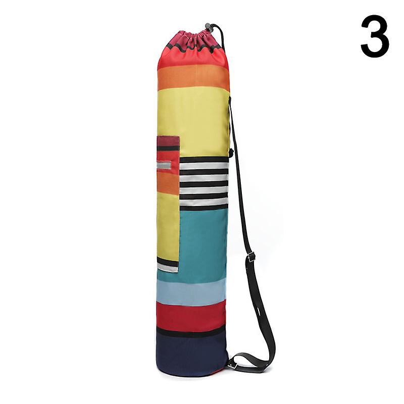Yoga Mat Bag Carrier Adjustable Shoulder Strap Printing Portable for Fitness Sports