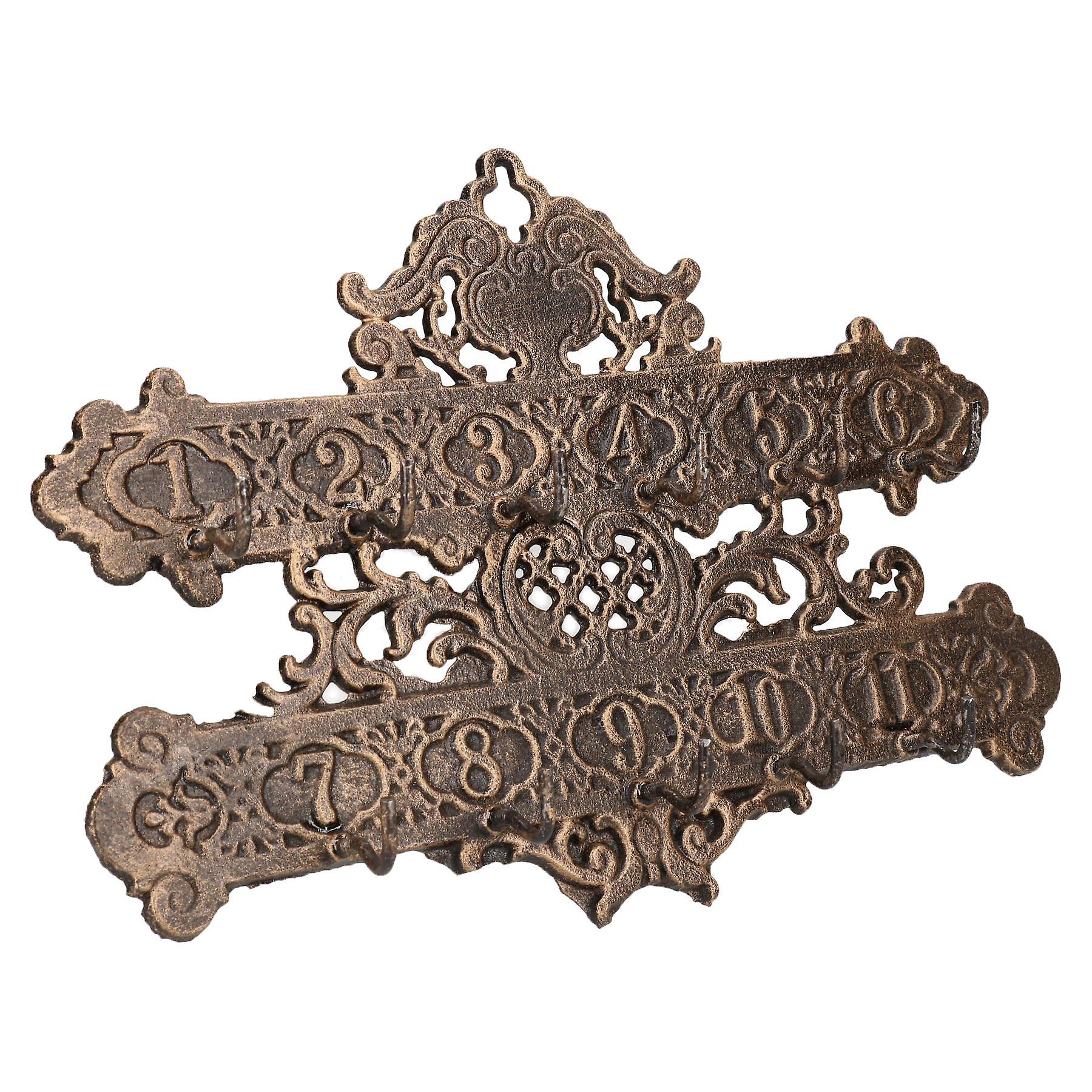 Numbered Key Rack Hook Holder 11 Cast Iron Wall Door Peg Rail Holder Storage