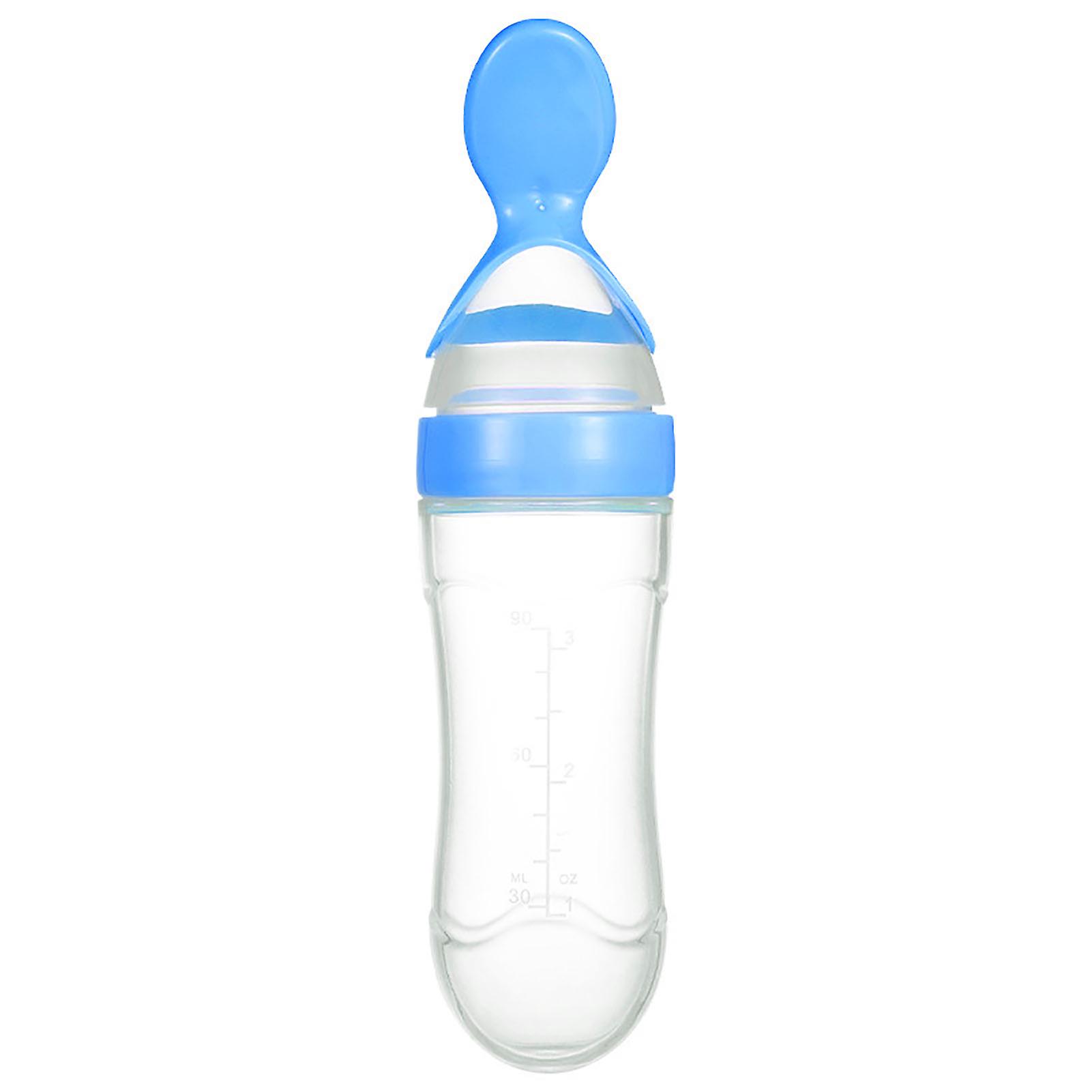Feeding Bottle Spoon Silicone PP Safe Soft BPA Free Elastic Round Bottom Baby Food Feeder