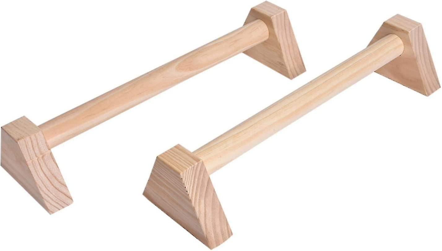 Set Of 2 Wood Parallette Set, Push Up Bars, Push Up Stand, Handstand Bars, Wooden Parallettes