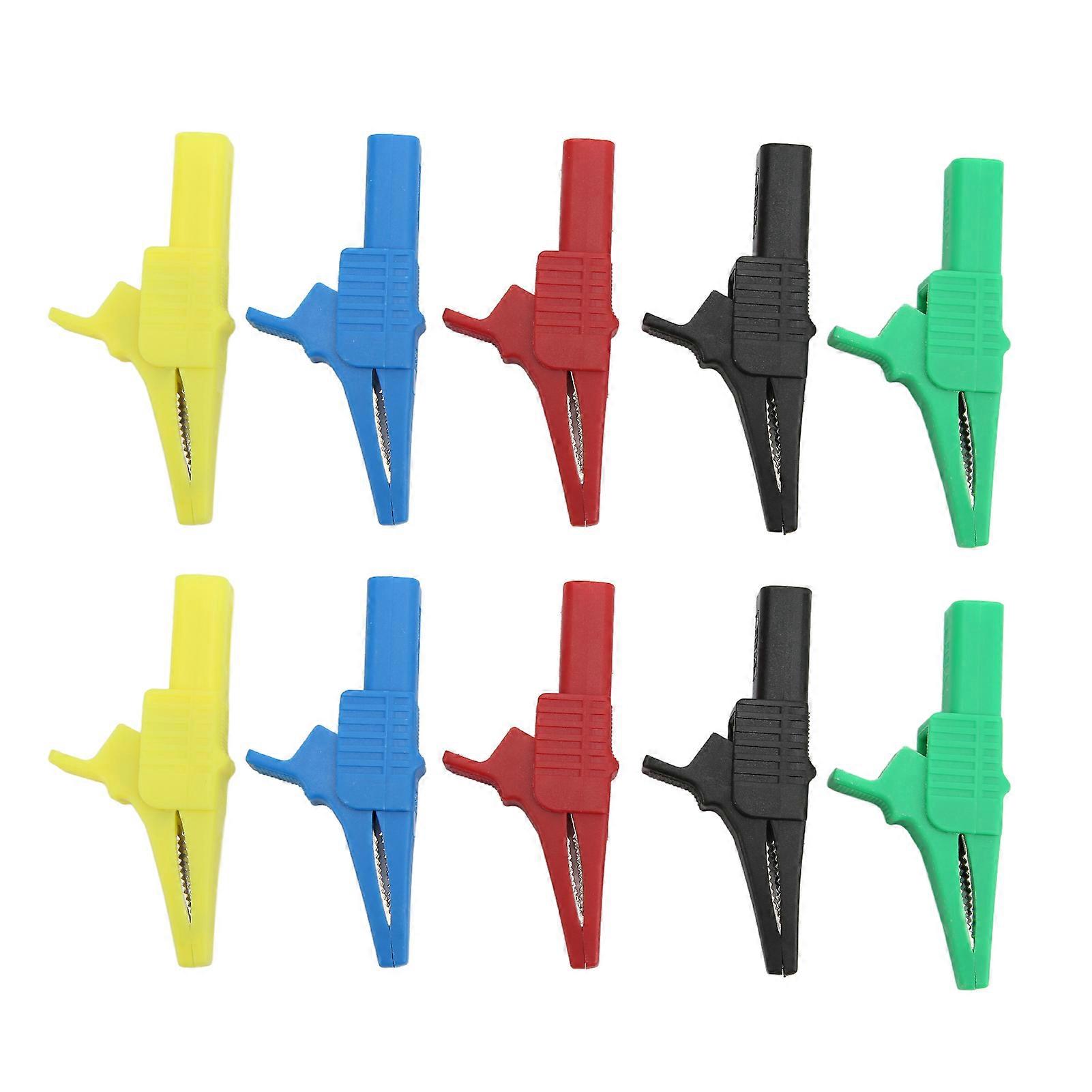 10pcs J.60039 Power Test Clip Professional Safety Type Test Clamp with 4mm Jack for Electronic Instruments