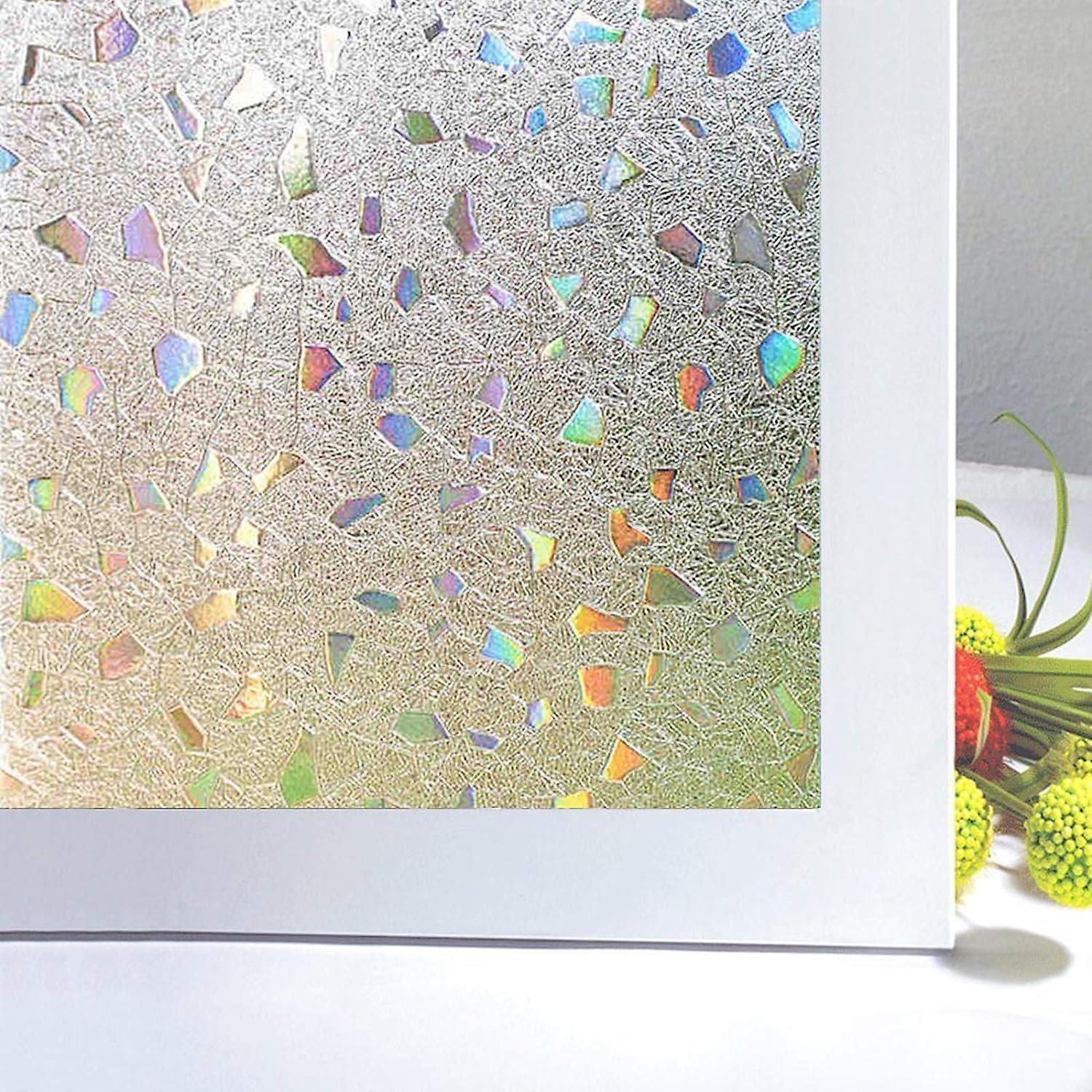 Privacy window film, 3D rainbow effect