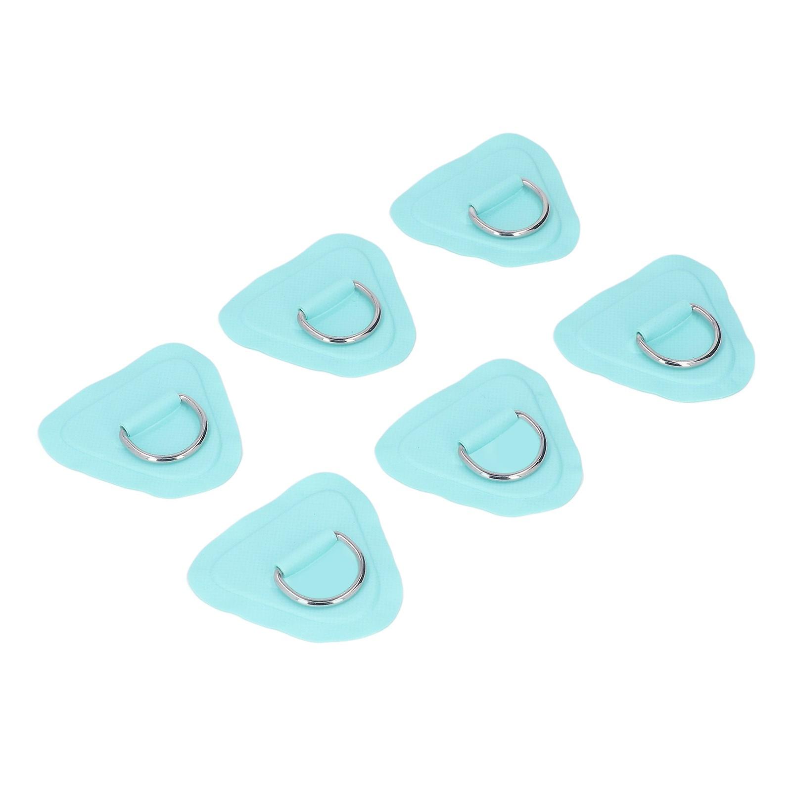 6 stk PVC D Ring Patch Elastisk Reb Sæt Rustfrit Stål D Ring Patch Bungee Cord Sæt Til Oppustelige Både Kanoer Kajakker Surfbrætter Lodret Paddle Boa