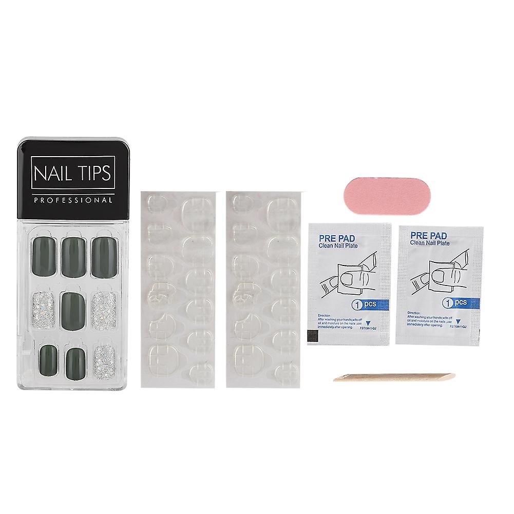 30pcs Wearable Exquisite Nail Tip Detachable Reusable False Nail Patch Manicure Tool
