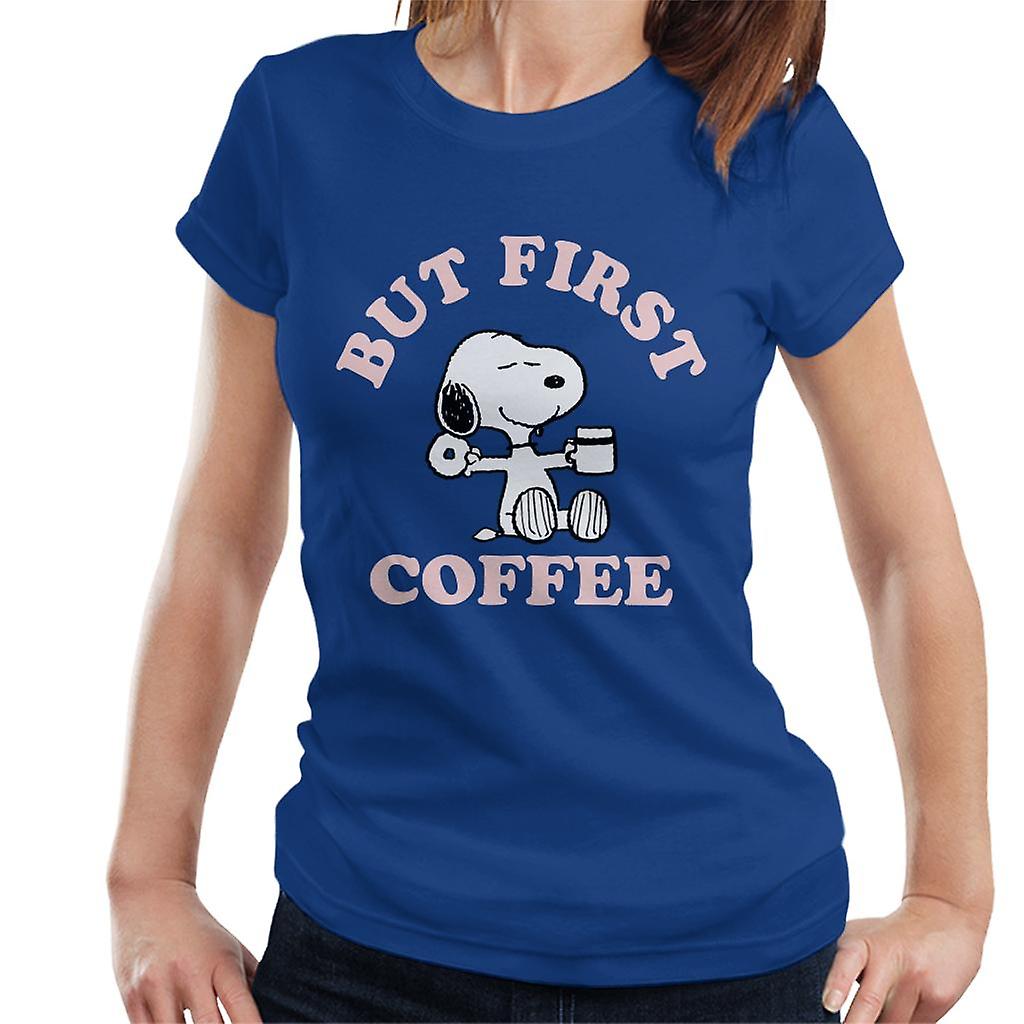 Peanuts But First Coffee Snoopy Women's T-Shirt