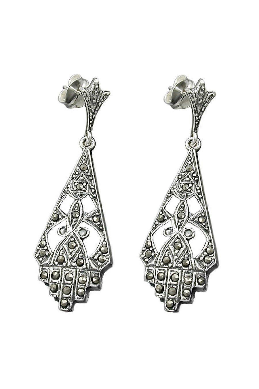 Stud Earrings Marcasite Silver 925 - Gl93392