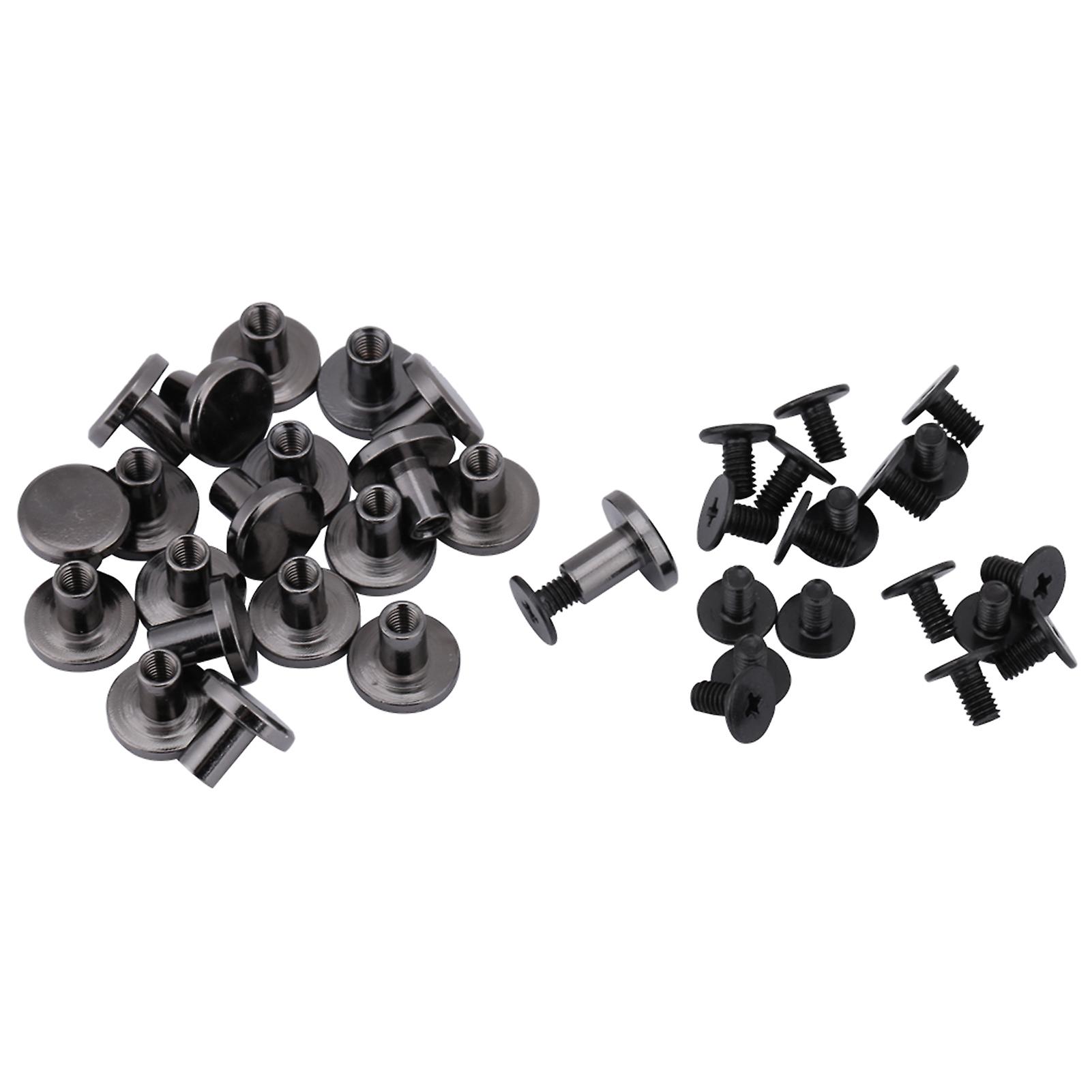 20 Pcs Brass Flat Head Rivets for Belt Straps Luggage Leathercraft (8mm)