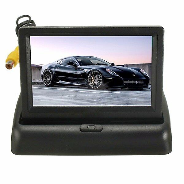 Car Wireless Ir Rear View Backup Reversing Camera Kit Foldable Lcd 4.3 Inch Monitor