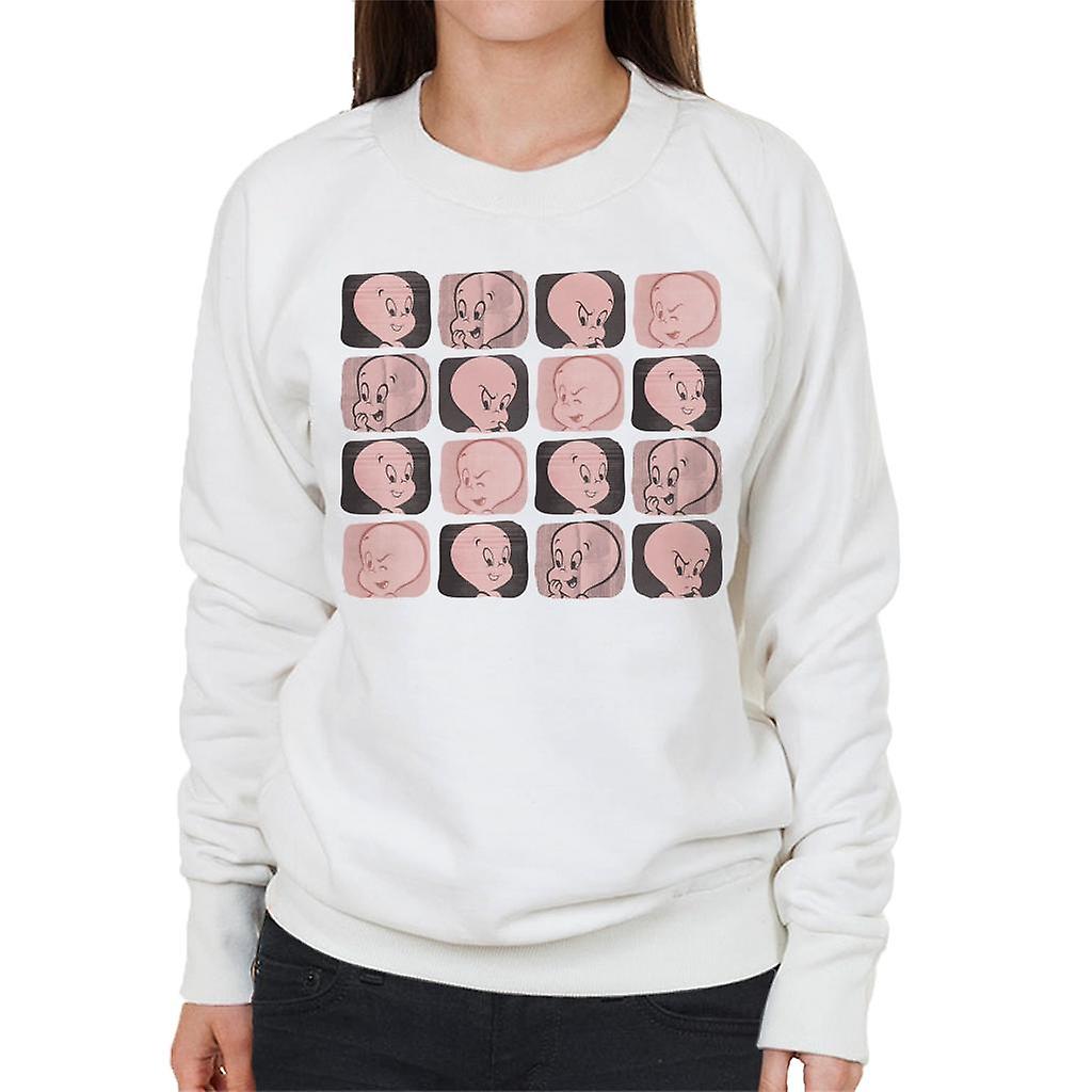 Casper The Friendly Ghost Facial Expressions Pattern Women's Sweatshirt