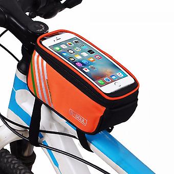 Veeki Bike Phone Mount Bag, Cycling Wodoodporna rama przednia Górna rura Kierownica Uchwyt na ekran dotykowy Torba rowerowa