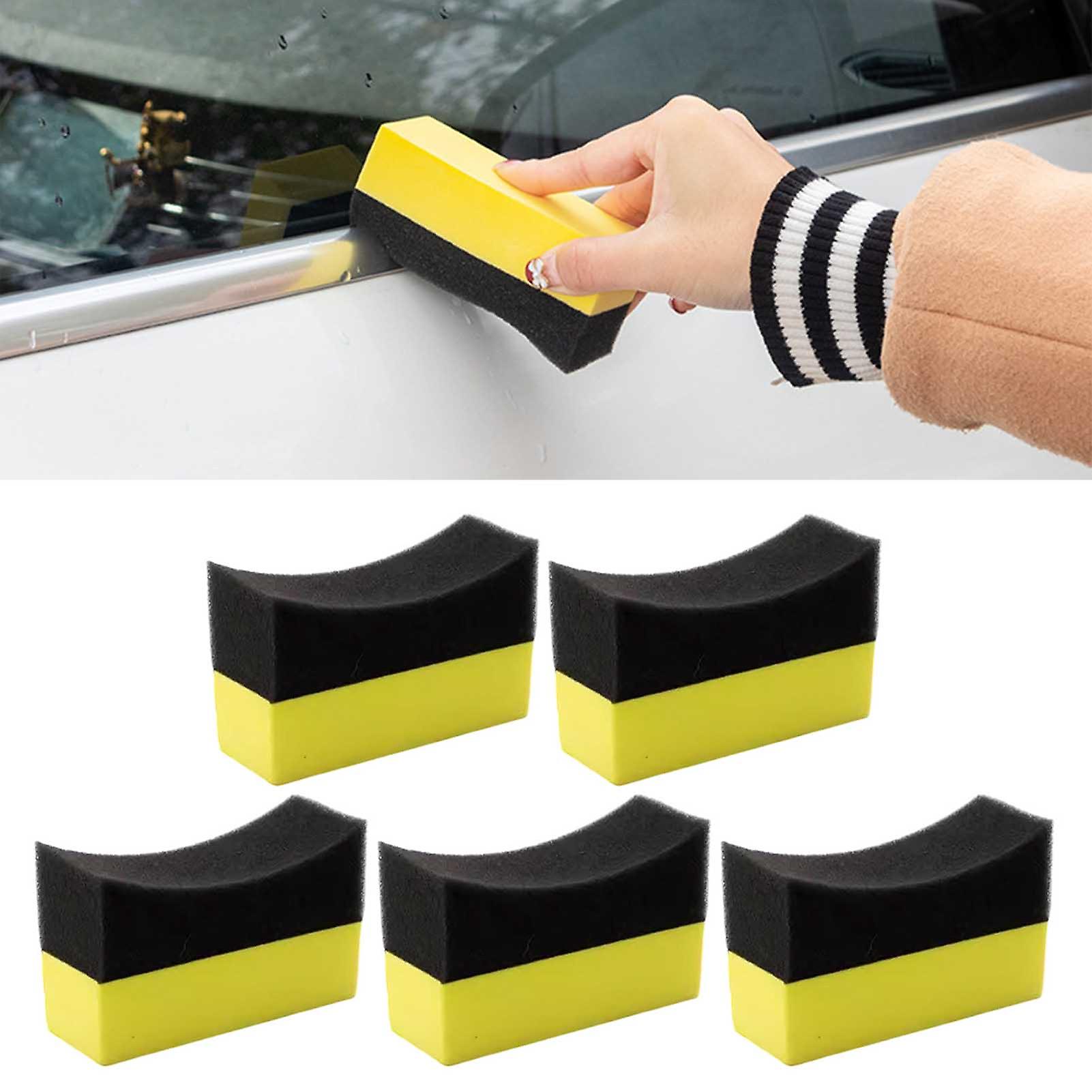 Car Waxing Polishing Sponge Easy to Use with Crescent-Shaped Curved Surface Suitable for Car Interior Cleaning