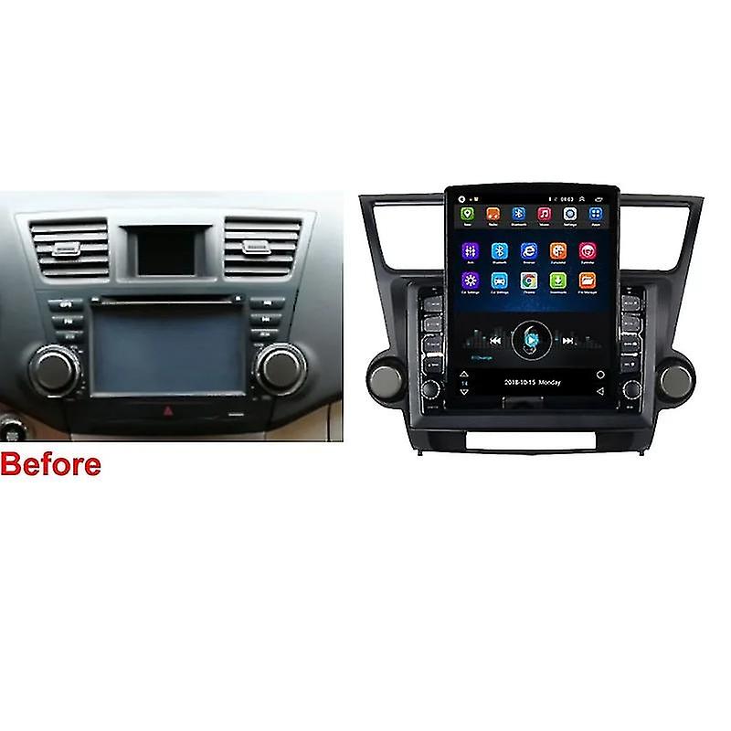 9.7" Android For TOYOTA Highlander 2009-2014 Tesla Type Car Radio Multimedia Video Player Navigation