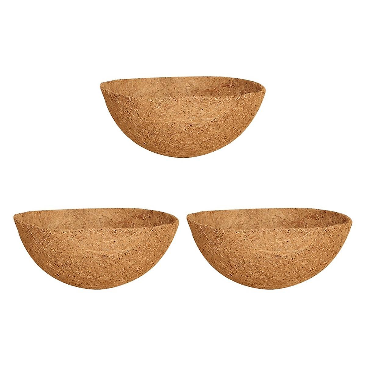 12Inch Hanging Basket Liner,Round Planter Liner for Hanging Basket,Coconut Fiber Liners for Hanging Baskets Plant Flower