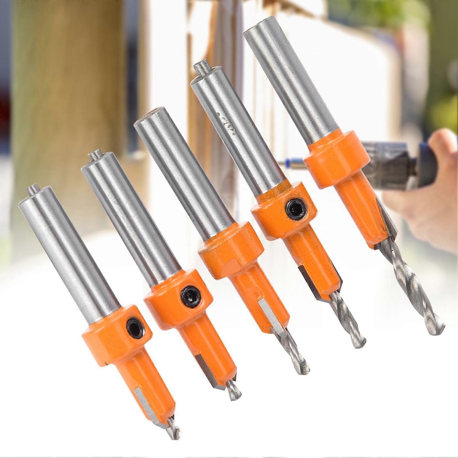 5 pcs Countersink Drill Bit Woodworking Self Taping Drill Bit Carpentry Tool