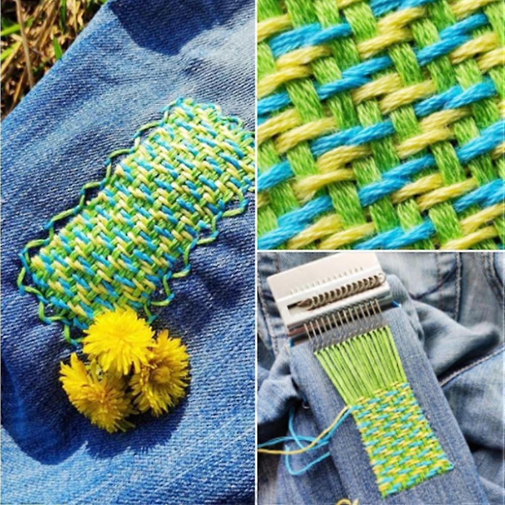 Darning vevstol Liten vevstol Kit Tre veve Tool DIY Beautiful veving kunst på klær sokker