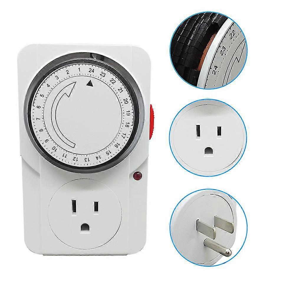 24 Hour Mechanical Mains Plug In Timer Switch