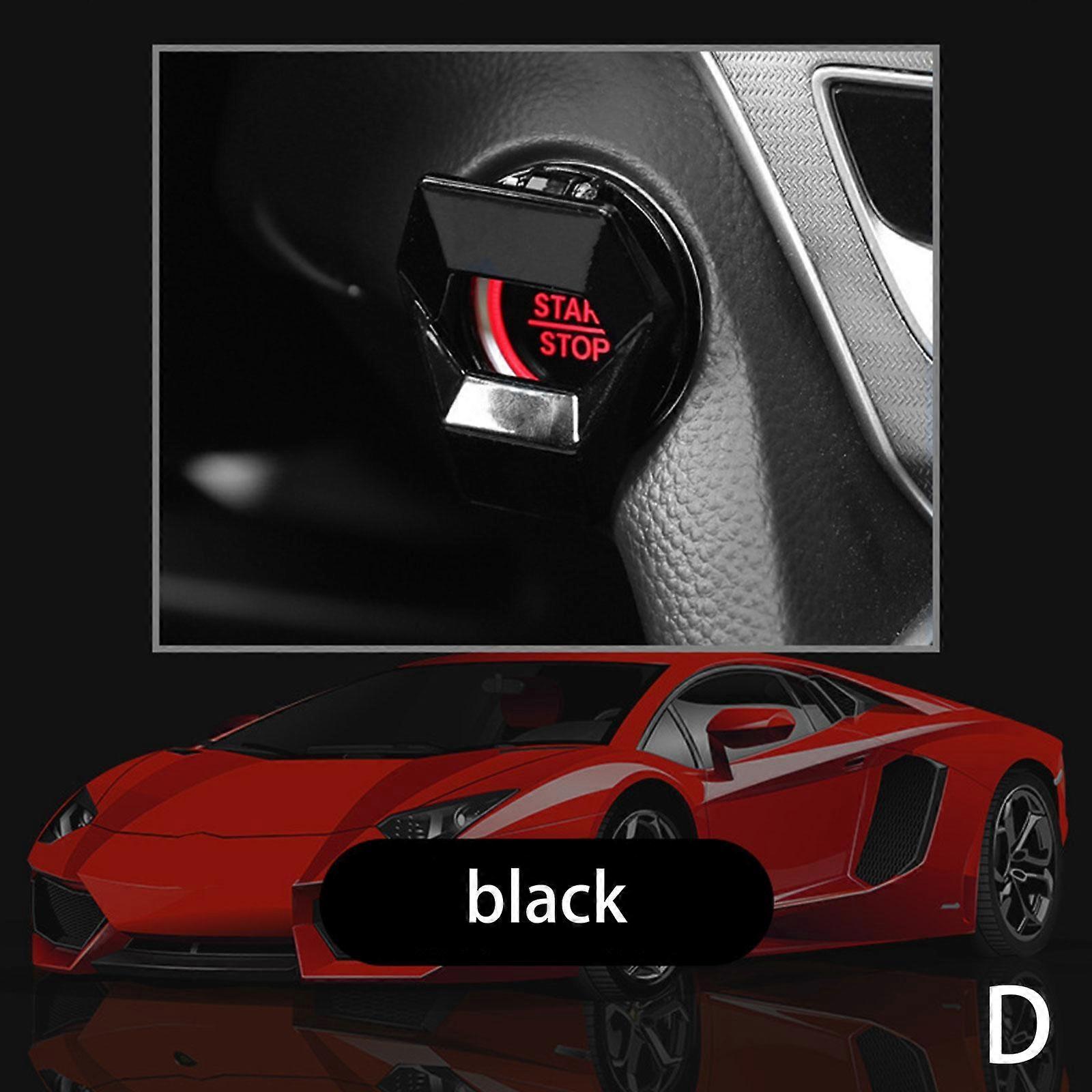 One- Start Car Key Systems Key blade Ignition Engine Stop Push Button Switch Cover - Protective Sticker for Decoration  Interior Accessories