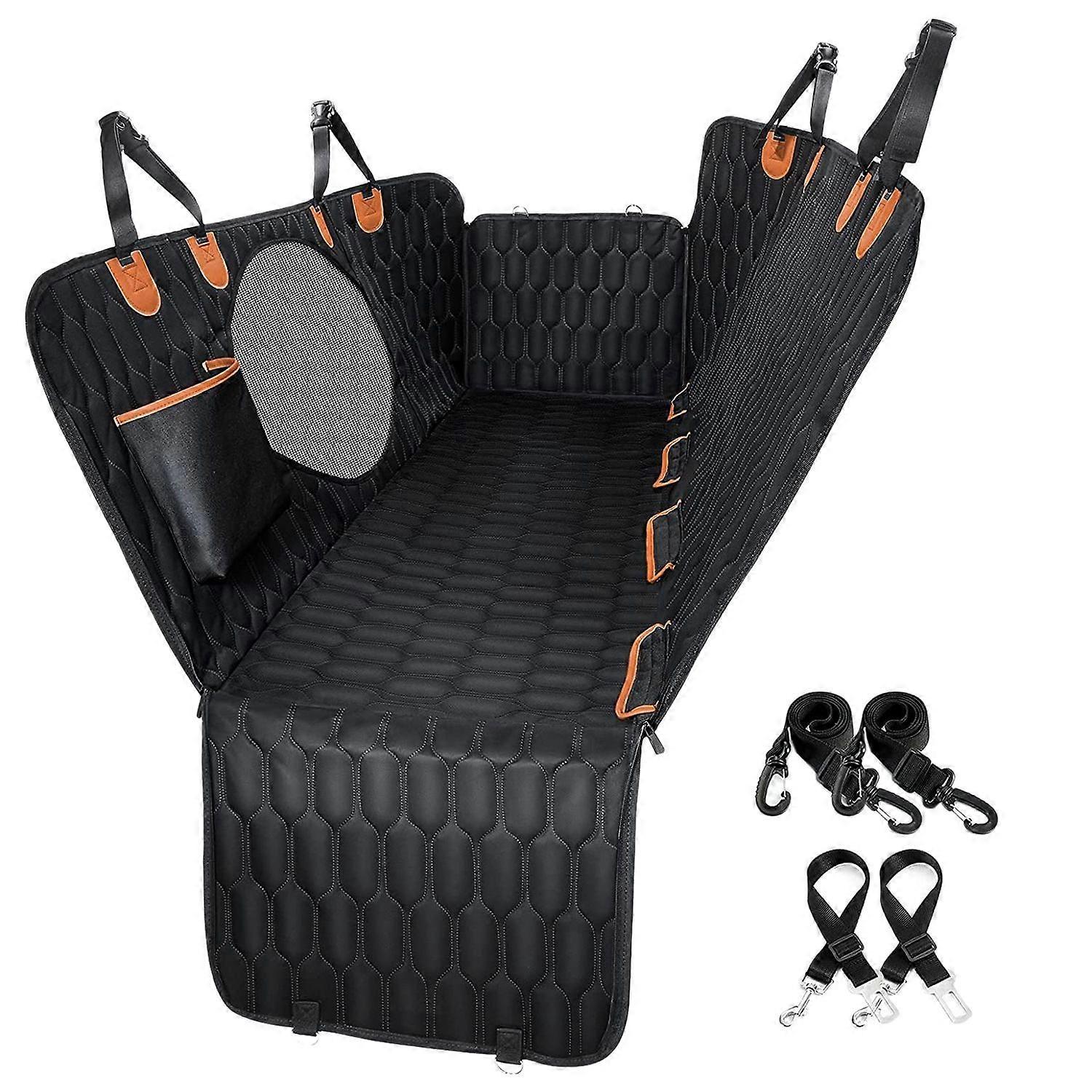 Dog Car Back Seat Cover, Antinslip Pet Car Seat Cover with Big Mesh Window, Waterproof Washable Dog