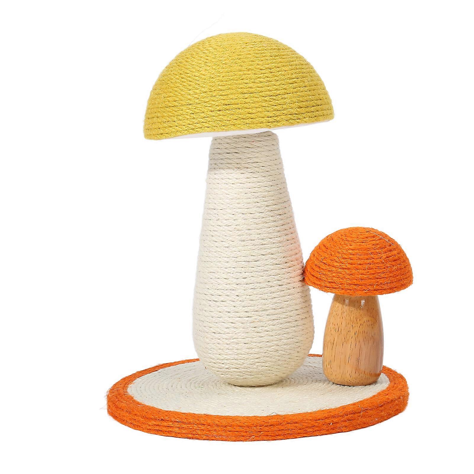 Cat Scratching Post Claw Grinding Interactive Mushroom Shape Sisal Kitten Climbing Scratcher for Indoor