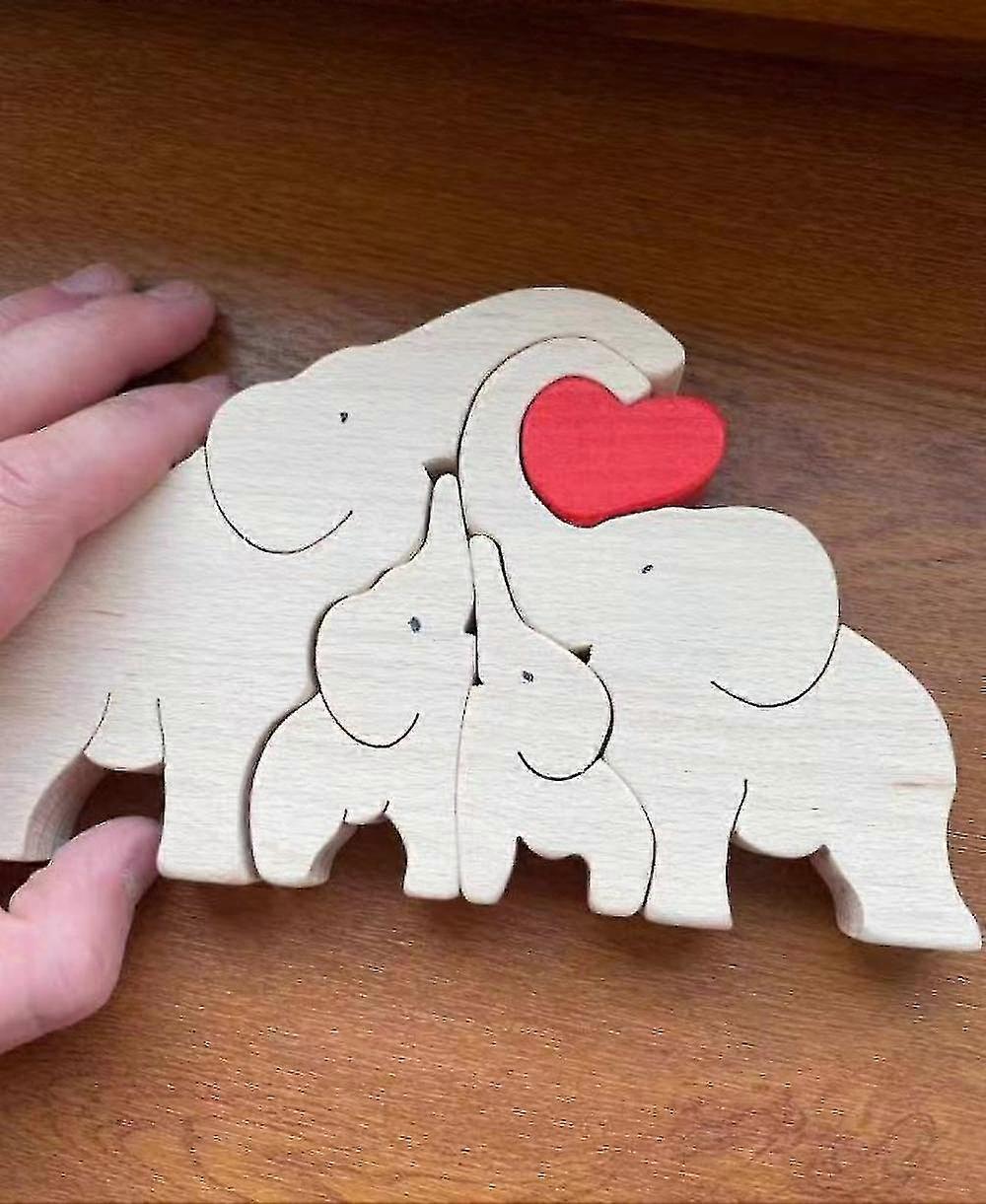 Muttertagsgeschenk Diy Holzpuzzle Mutter Und Kind Elefant Set Holzornamente wlgd