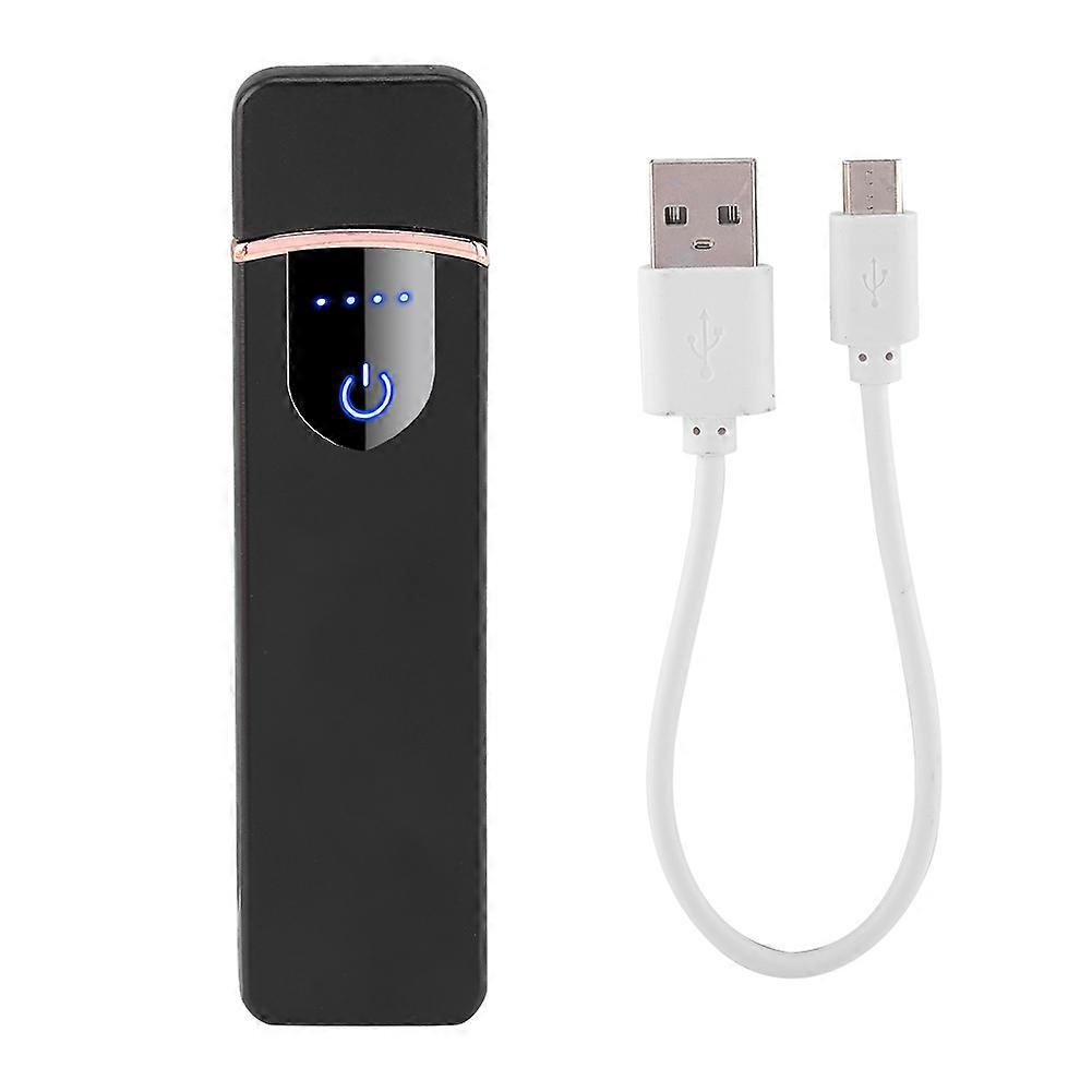 Electric USB Rechargeable Cigarette Lighter Touch Induction Lightweight Lighter(Black)