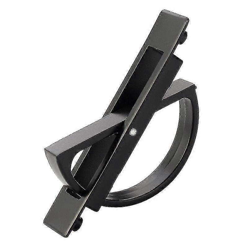Cabinet Handle Recessed Door Handle Rotating Heavy Duty Metal Pull Handle Wardrobe Door Handle Handle(2pcs, Black+silver) Cy