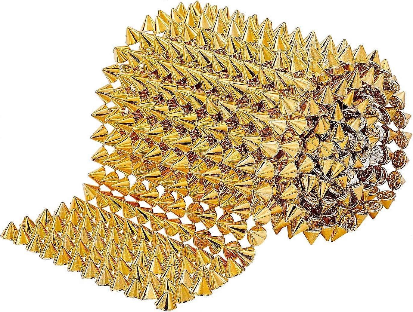 1 Yard Sew Stitch On Spike Stud Strip Cone Flatback Punk Rock Trim Mesh Bead