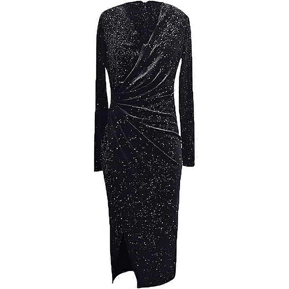 Winter Dress Ladies Sleeveless Velvet Dress Bodycon With Ruffles Spaghetti  Straps V-neck Party Dress Mini Dresses With Slit | Fruugo UK